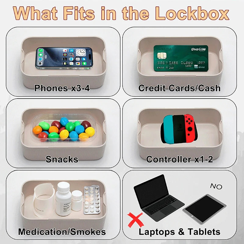 Load image into Gallery viewer, Timer Lock Boxes Electronic Lockable Container Self-Discipline Phone Lock Boxes Medicine Box Personal Items Files Safe Storage
