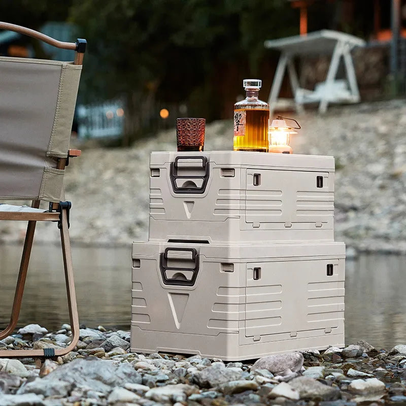 Load image into Gallery viewer, Car Storage Bin Outdoor Camping Foldable Storage Box Large Capacity with Lid Toys Books Food Sundries Organizer Storage Box

