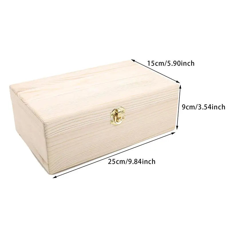 Load image into Gallery viewer, Rectangular Wooden Storage Box Hinged Wooden Gift Box Buckle Boxes Gift Packing Jewelry Case Home Sundries Storage
