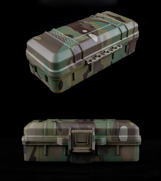 Tactical Flashlight Storage Box Dustproof with Padded Hunting Shooting Toolbox Suitcase Lockable Safety Accessories Case