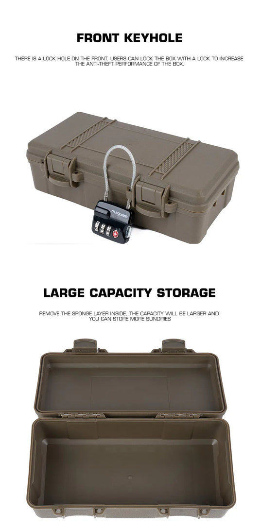 Tactical Equipment Outdoor Shockproof Protection Storage Box Shooting Hunting Laser Box Versatile EDC Flashlight Hard Case