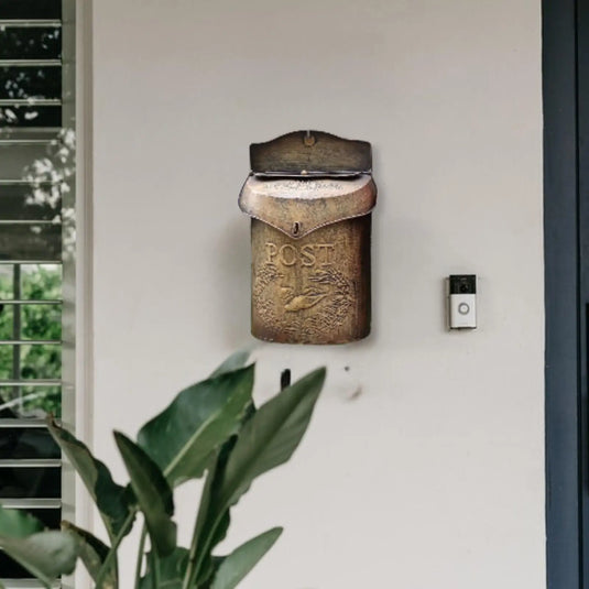 Wall Mounted Mailbox Mail Drop Box Letter Slot Mailbox Post Magazines Box Shabby