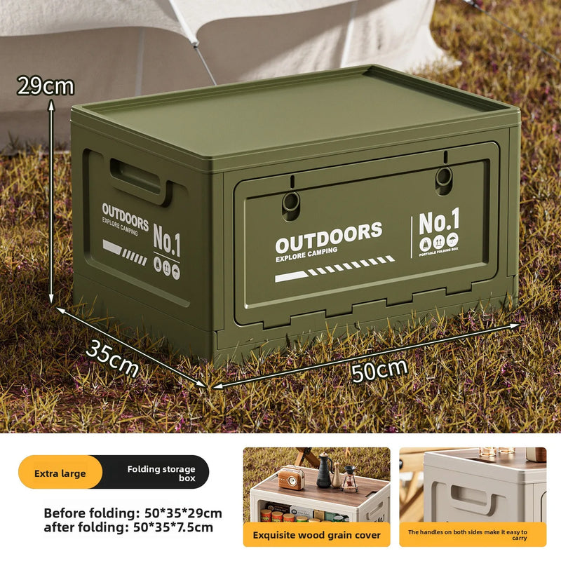 Load image into Gallery viewer, Foldable Storage Box for Camping Outdoor Large Capacity Side Opening Organizer for Car Home Toys Clothes
