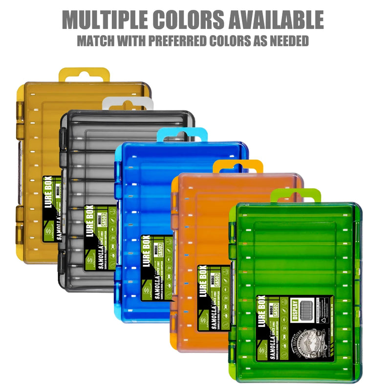 Load image into Gallery viewer, Fishing Tackle Box 14 Compartments Fishing Accessories Lure Hook Storage Case Double Sided Fishing Tool Organizer Boxes
