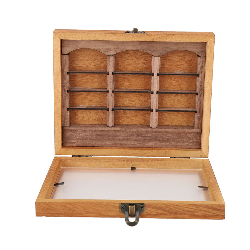 Load image into Gallery viewer, Miniature Bookshelf Decoration 196 Folded Books Miniature Book Boxes Display Case  Wood Stylish for Coffee Shop
