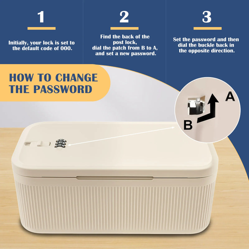 Load image into Gallery viewer, Lockable Storage Box Versatile Safe Small Storage Box Portable Food Refrigerator Container Home Personal Items Safe Lockbox
