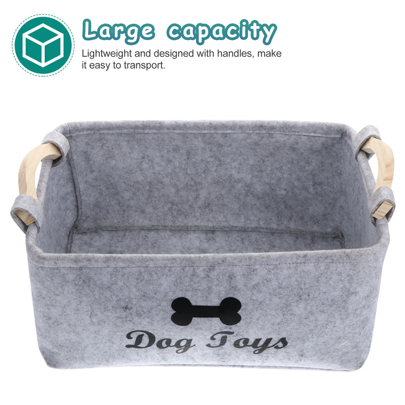 Load image into Gallery viewer, Dog Toy Basket Pet Storage Box Bin Organizer Toys Felt Cat Accessory Container Bins Baskets Accessories Containers Organizing
