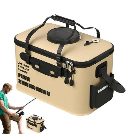 Folding fish bucket fish box large fishing bucket batch fishing bucket fishing bucket outdoor multifunctional  fishing bucket
