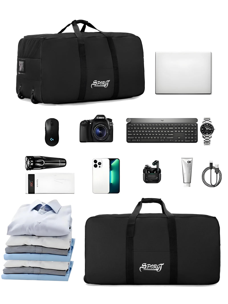Load image into Gallery viewer, Outdoor Camping Picnic Equipment Storage Box, Tent Supplies Storage Box with Wheels, Large-Capacity Oversized Travel Bag
