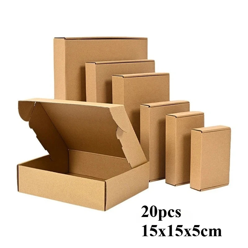 Load image into Gallery viewer, 20/10PCS Corrugated Box Mailers,Brown Cardboard Shipping Box Corrugated Box Mailer Shipping Box Kraft Paper Packaging Box
