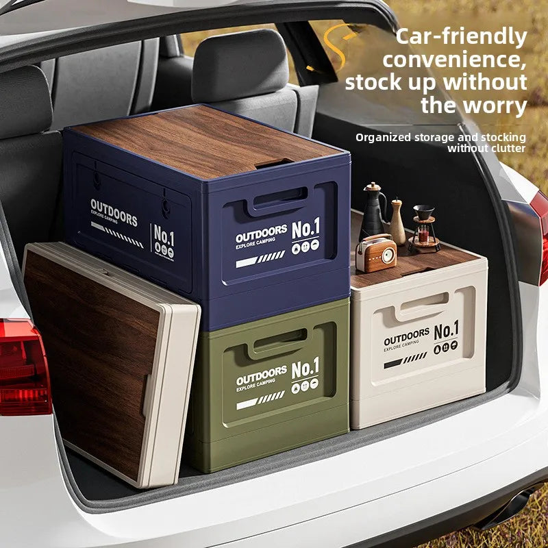 Load image into Gallery viewer, Foldable Storage Box for Camping Outdoor Large Capacity Side Opening Organizer for Car Home Toys Clothes
