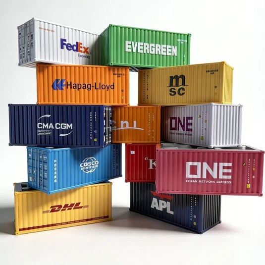 Shipping Container Model, Office Container, Pen Holder Storage Box, Logistics Container, 1:20 Model