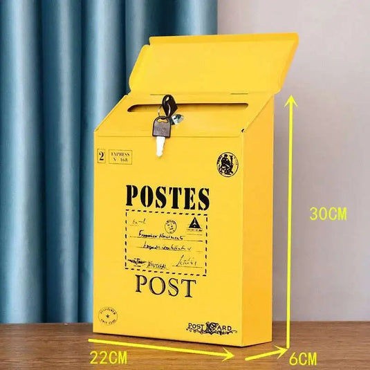 Household Industrial Style Photography Prop Mailbox Retro Christmas Mailboxes Tin Letter Box Vertical Suggestion Box Letter Box