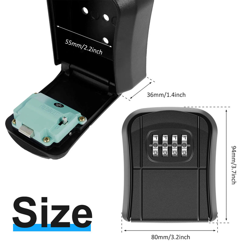 Load image into Gallery viewer, Key Lock Box Wall-Mount Secret Code Security Key Safe Secret Organizer Box No Key Home Office Weatherproof Safe Key Keeper NEW
