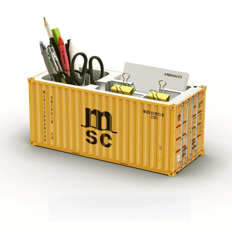Load image into Gallery viewer, Miniature Realistic Shipping Container Model Simple Multifunctional Office Desktop Pen Holder Storage Box Home Decor Craft
