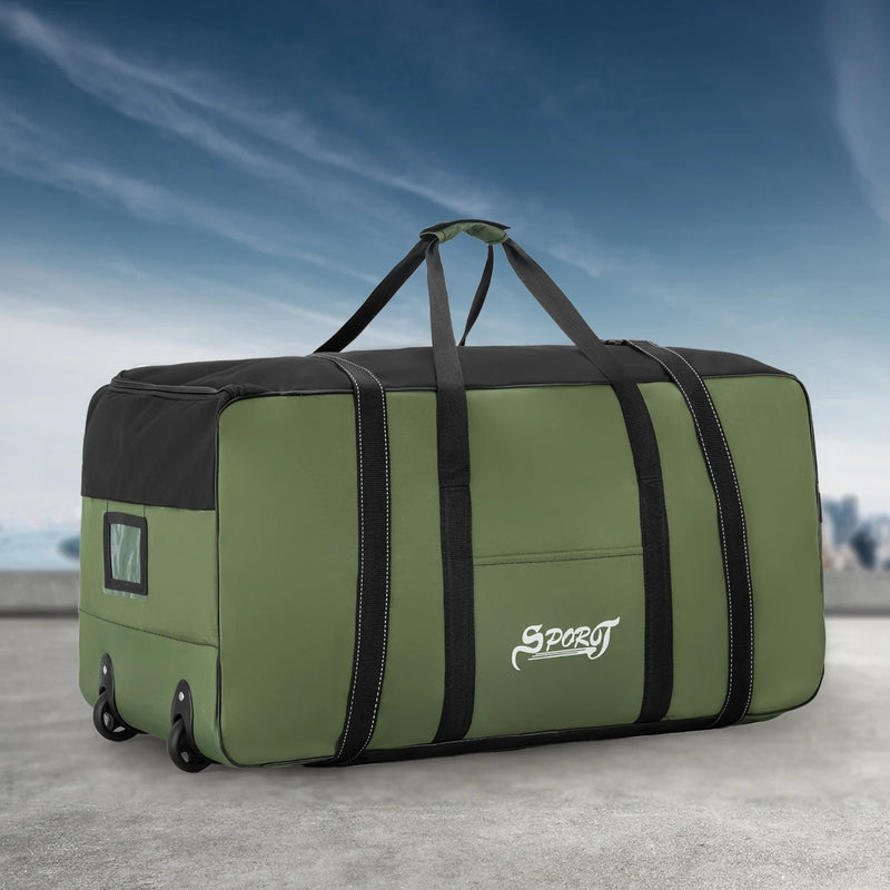 Load image into Gallery viewer, Outdoor Camping Picnic Equipment Storage Box, Tent Supplies Storage Box with Wheels, Large-Capacity Oversized Travel Bag
