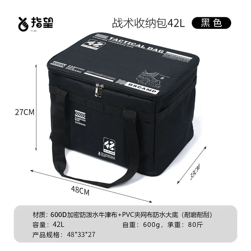 Load image into Gallery viewer, Outdoor folding large capacity storage box, picnic camping equipment storage box, outdoor tactical storage bag
