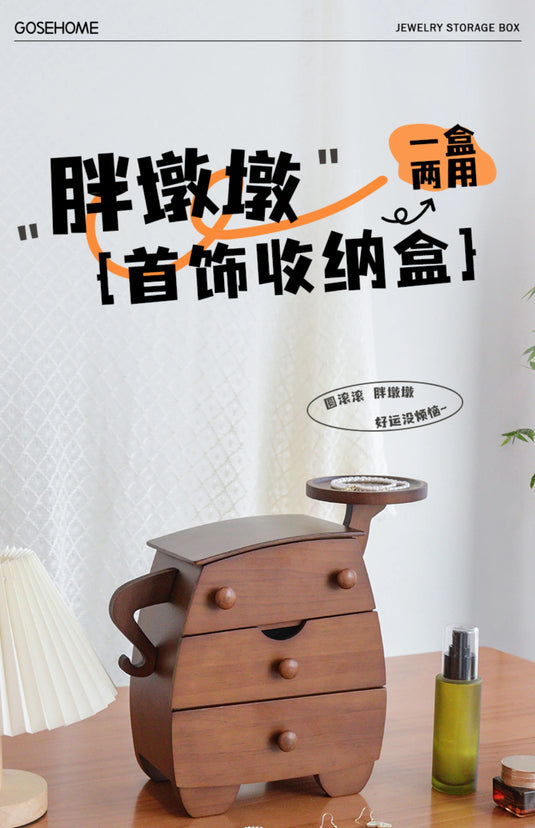 Elegant Wooden Jewelry Box for Rings Necklaces & Earrings High-End Gift for Weddings Housewarmings - Storage Organizer