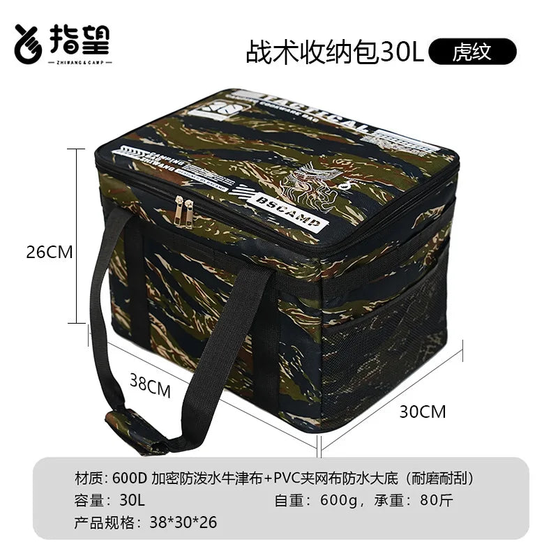 Load image into Gallery viewer, Outdoor folding large capacity storage box, picnic camping equipment storage box, outdoor tactical storage bag
