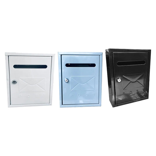 Locking Wall Mailbox Outdoor Mail Box Weatherproof Multipurpose 21.7x30x7cm for Mailings, Envelopes, Magazines Large Capacity