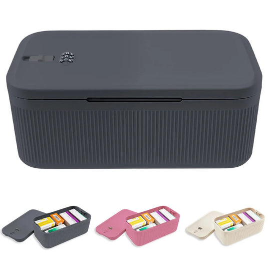 Lockable Storage Box Versatile Safe Small Storage Box Portable Food Refrigerator Container Home Personal Items Safe Lockbox