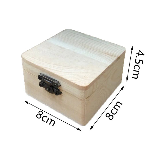Wooden Storage Box Plain Wood With Lid Multifunction Square Hinged Crafts Gifts Boxes For Home Supply Storages Decoration