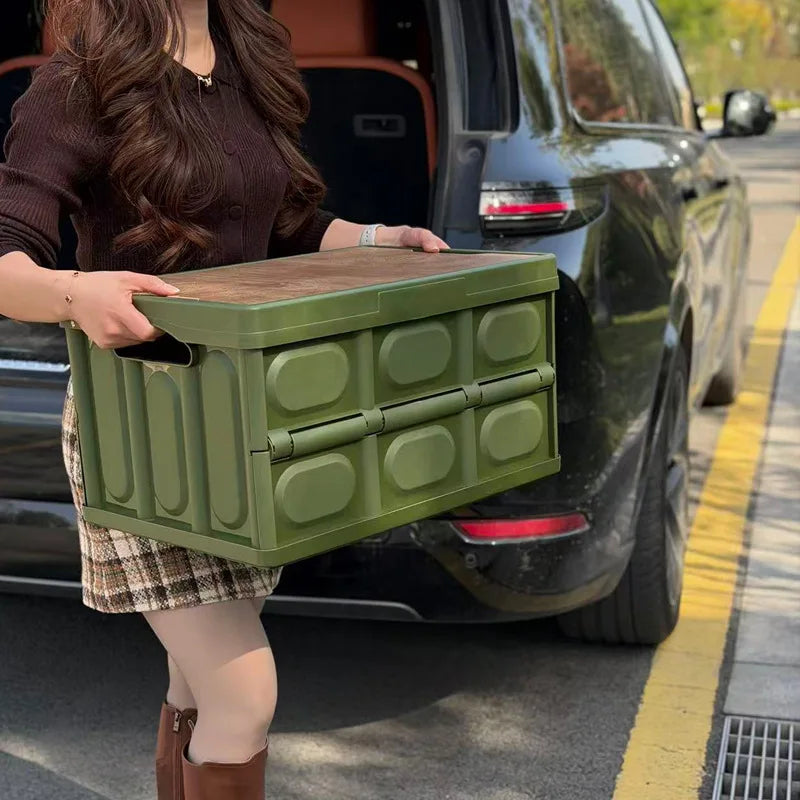 Load image into Gallery viewer, Outdoor Storage Box,Camping Folding Box,Camping Table,Camping Wooden Chopping Board,Car Trunk Organizer Storage Box
