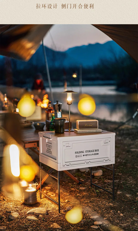 Outdoor Storage Box Side Open Foldable Storage Box Car Trunk Home Camping Box Vehicle Storage Organizer Box