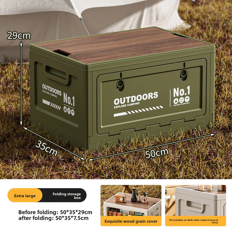 Load image into Gallery viewer, Foldable Storage Box for Camping Outdoor Large Capacity Side Opening Organizer for Car Home Toys Clothes
