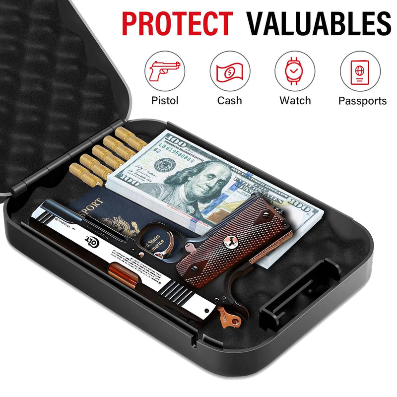 Load image into Gallery viewer, Security Safe Box Personal Safe with Steel Combination Lock and Security Cable Home Safe Anti-Theft Digital Home Gun Safe Box
