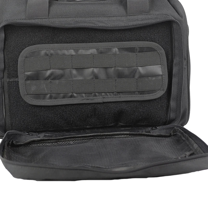 Load image into Gallery viewer, Shooting Range Bag Molle System Outdoor Hunting Accessory Nylon Tactical Gun Case Pack Pistol Tools Shoulder Bag Sniper Black
