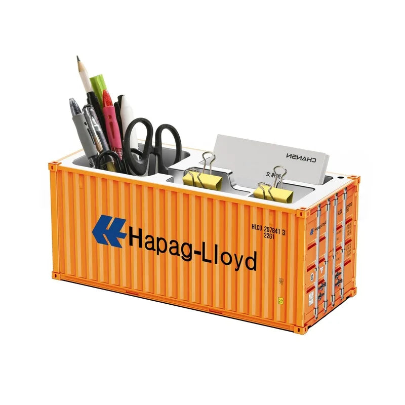Load image into Gallery viewer, Miniature Realistic Shipping Container Model Simple Multifunctional Office Desktop Pen Holder Storage Box Home Decor Craft
