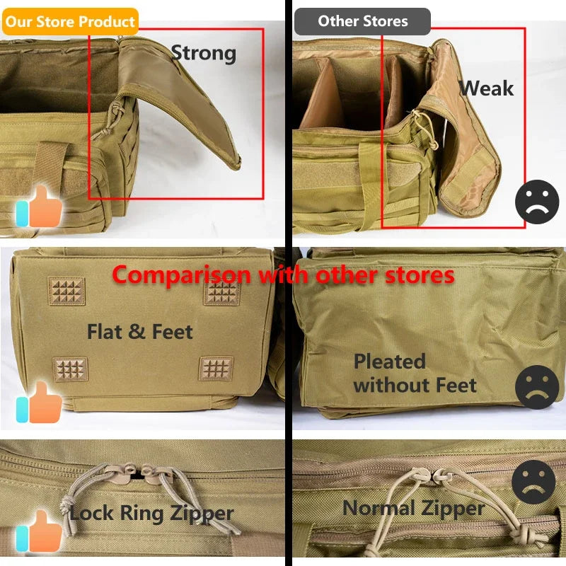 Load image into Gallery viewer, Shooting Range Bag Molle System Outdoor Hunting Accessory Nylon Tactical Gun Case Pack Pistol Tools Shoulder Bag Sniper Black

