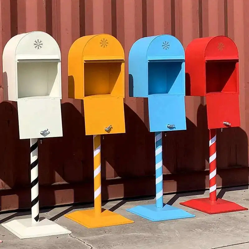 Load image into Gallery viewer, Household Industrial Style Photography Prop Mailbox Retro Christmas Mailboxes Tin Letter Box Vertical Suggestion Box Letter Box
