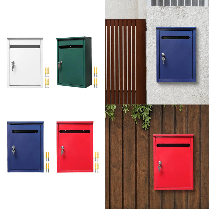 Load image into Gallery viewer, Wall Mount Lockable Mailbox Heavy Duty Package Drop Family Residence Rust Resistant Decorative Office Building Large Drop Box

