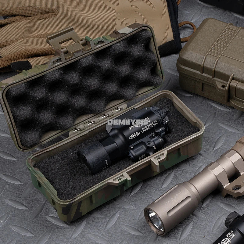 Load image into Gallery viewer, Tactical Flashlight Storage Box Dustproof with Padded Hunting Shooting Toolbox Suitcase Lockable Safety Accessories Case
