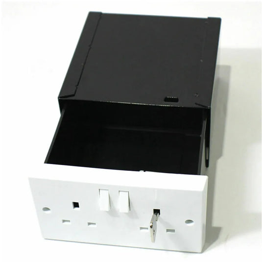 Imitation Double UK Plug Socket Wall Security Secret Hidden Stash Box Covert Diversion Safe