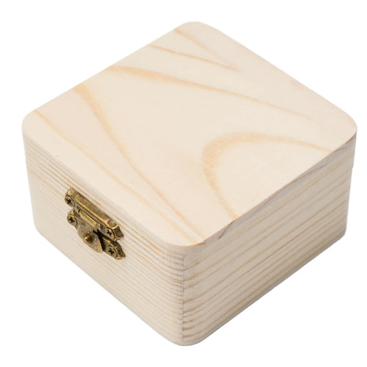 Wooden Storage Box Plain Wood With Lid Multifunction Square Hinged Crafts Gifts Boxes For Home Supply Storages Decoration