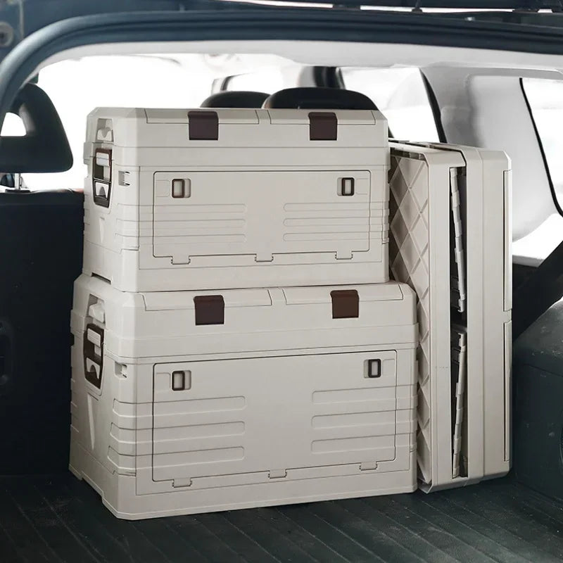 Load image into Gallery viewer, Car Storage Bin Outdoor Camping Foldable Storage Box Large Capacity with Lid Toys Books Food Sundries Organizer Storage Box
