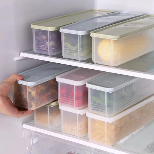 Fresh Box Refrigerator Storage Boxes Scallions Food Container with Lid Cold Crisper Sealed Kitchen Fresh Fruit Fridge Organiser