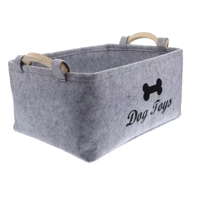 Load image into Gallery viewer, Felt pet toy box, dog toy box, storage basket box - perfect for organizing pets
