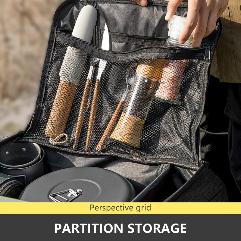 Load image into Gallery viewer, BISINNA Outdoor Camping Bag 26L Folding Gas Tank Storage Bag Picnic Cookwre Container Camp Supplies Adjustable Partition
