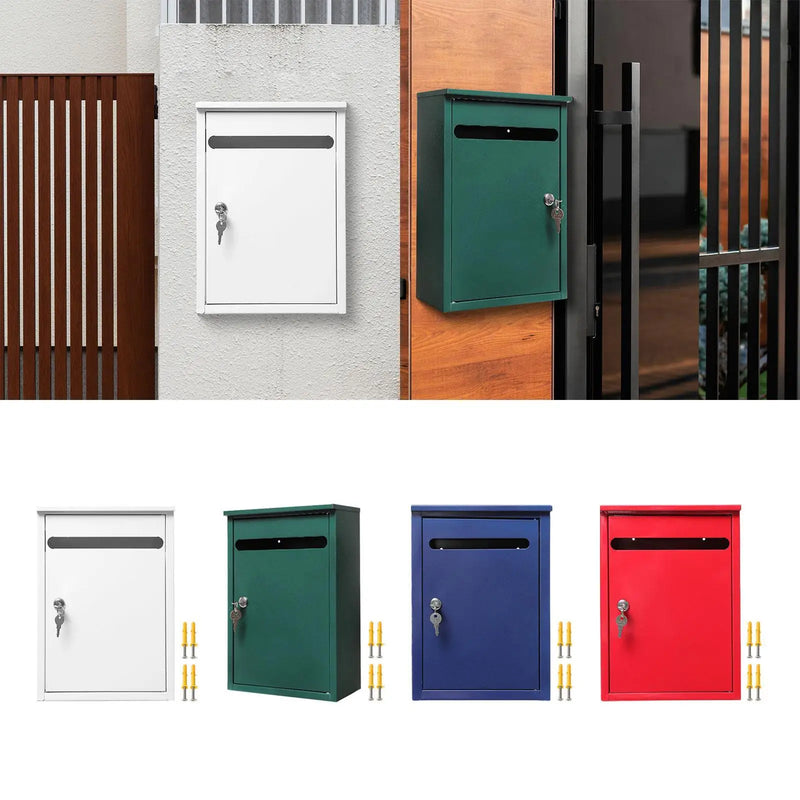 Load image into Gallery viewer, Wall Mount Lockable Mailbox Heavy Duty Package Drop Family Residence Rust Resistant Decorative Office Building Large Drop Box
