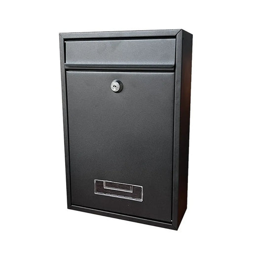 Rainproof Wall Mounted Mailbox Safe Locking with 2 Keys Tinplate Letter Boxes Clear Window Iron Large Mail Drop Box Garden