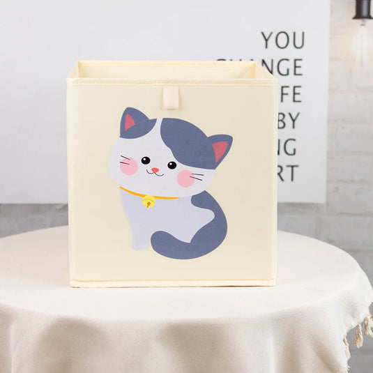Cartoon Children's Toy Storage Boxes Foldable Oxford Household Storage Basket for Kids Nursery Bedroom Playroom Living Room