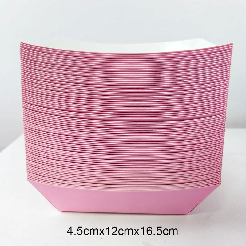 Load image into Gallery viewer, 6/12/24 Solid Color Paper Food Trays Disposable Food Boat Black White Blue Yellow Popcorn Box Baby Showe Birthday Party Supplies
