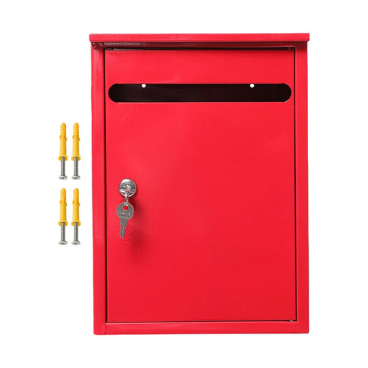 Wall Mount Mailbox Outside Reporting Box Entryway Gate Anti Ruse Commercial Rural Apartment Building Heavy Duty Metal Post Box