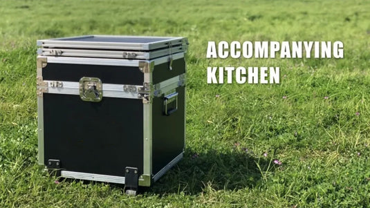 Outdoor Camping Portable Mobile Kitchenette Camping Picnic Kitchen Cooking Folding Storage Box Integrated Stove