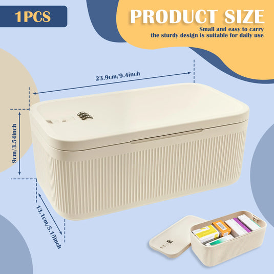 Digital Password Lock Safe Box Medicine Locking Box Portable Passport Files Cash Jewelry Privacy Security Organizer Case