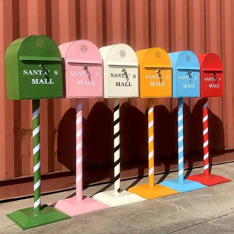 Load image into Gallery viewer, Household Industrial Style Photography Prop Mailbox Retro Christmas Mailboxes Tin Letter Box Vertical Suggestion Box Letter Box
